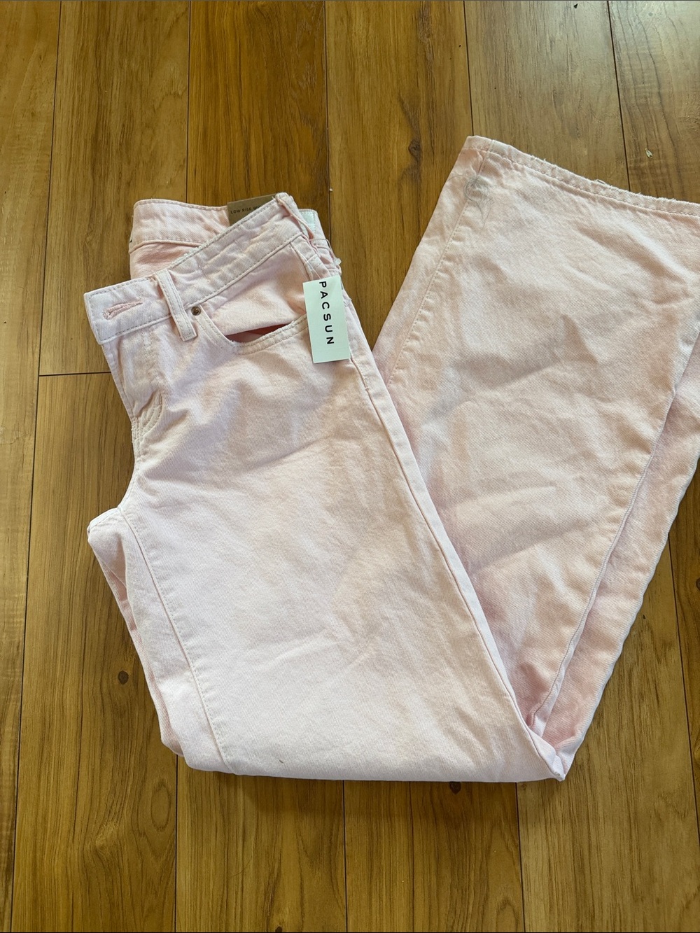 PacSun NWT $56 Women's Light Pink Low Rise Wide Leg Size 23 - Picture 7 of 9
